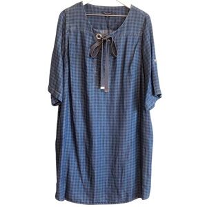 Tommy Hilfiger Linear‎ Thinking Denim Shift Dress NWT
